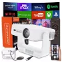 Mini projektorius zenwire IMC260 — nešiojamas Android 14 projektorius, Wi‑Fi, 360° atrama, Full HD/4K įvestis telefonams