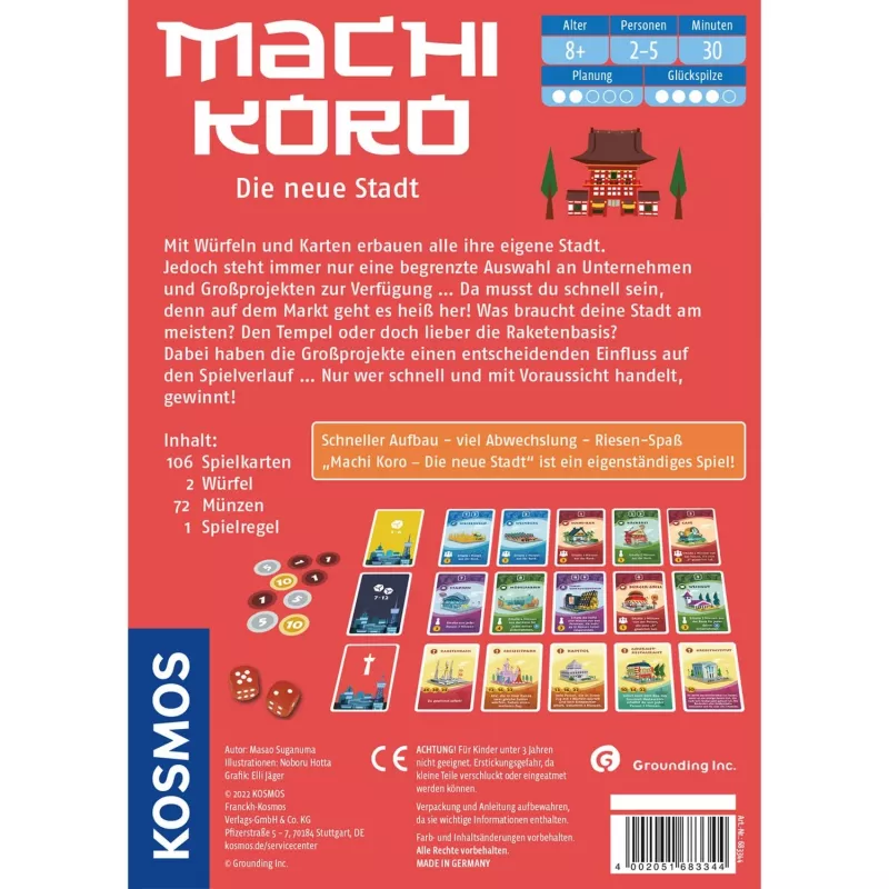 Machi Koro - Die neue Stadt, kortų žaidimas