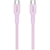 CANYON kabelis OnWire 60CL C-C 60W COLOR Braided 1m Pink