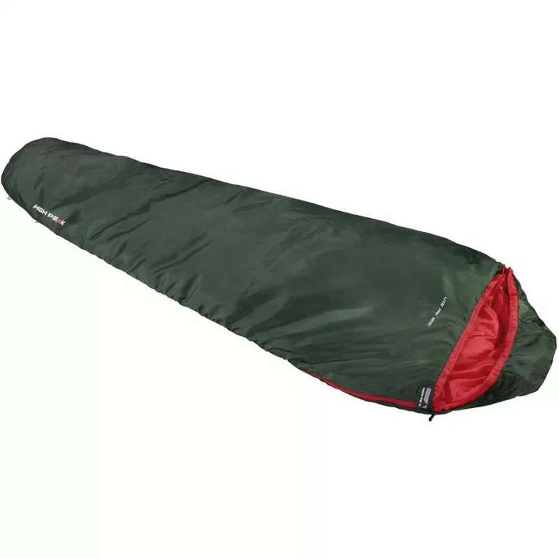 High Peak Lite Pak 1200 Mumijos formos miegmaišis, poliesteris, žalias, raudonas 23263
