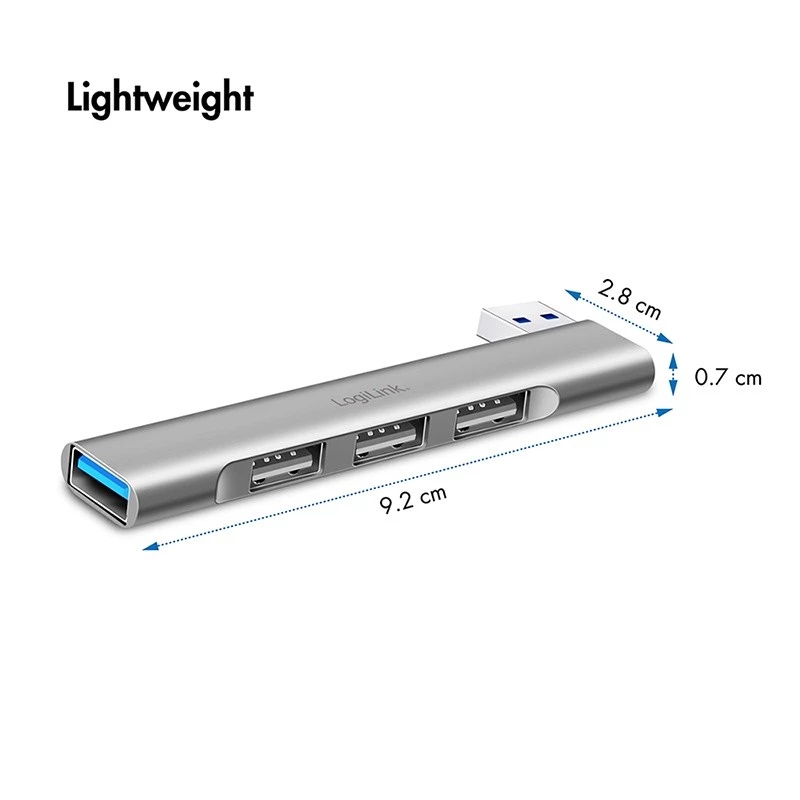 „LogiLink“ USB 3.2 Gen1 šakotuvas 4 prievadų USB-A 1x USB3.0 AF 3x USB2.0 AF UA0436