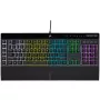 Corsair K55 RGB PRO klaviatūra, skirta žaidimams, USB, QWERTZ, vokiečių k., juoda
