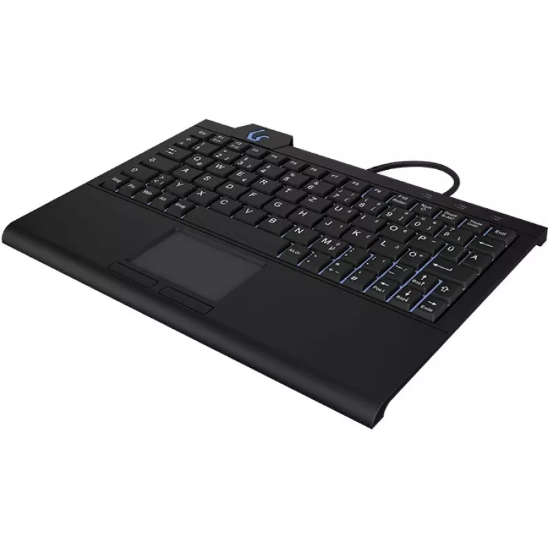 KeySonic KSK-3210ELU (DE) klaviatūra Namams USB QWERTZ Vokiška Juoda