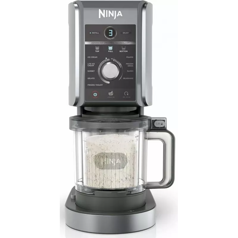 Ninja Creami Deluxe NC502CH, Ice Cream and Ice Maker, Juoda