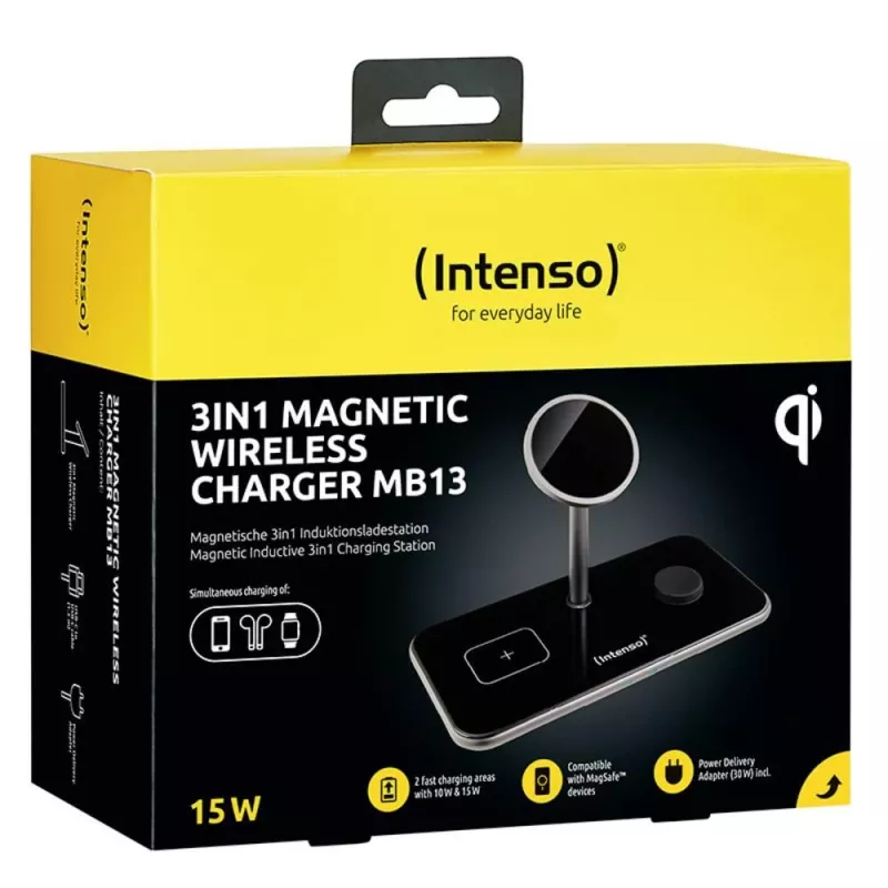Intenso MB13 ausinės belaidis įkrovimas USB greitasis įkrovimas juoda