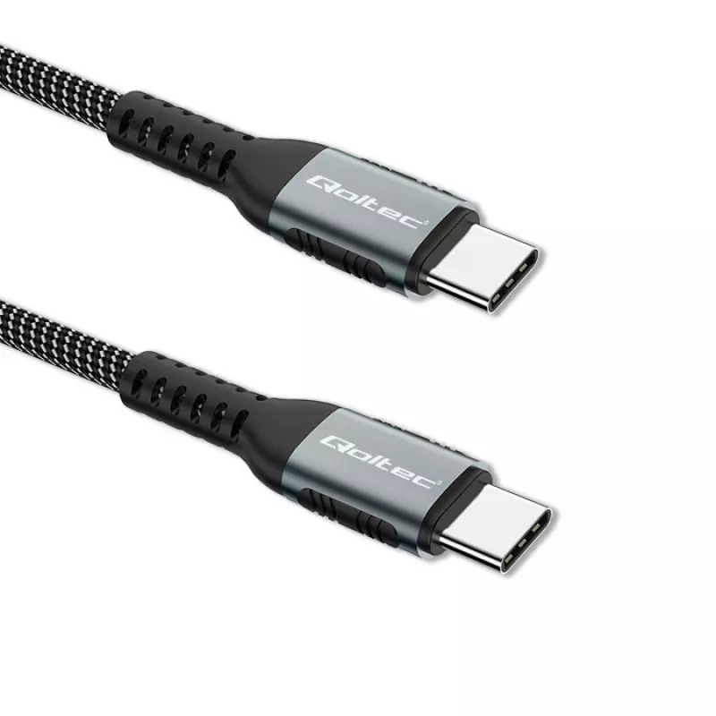 USB kabelis Qoltec 52358 1,5 m USB C juodas USB 2.0 0,48 Gbit/s