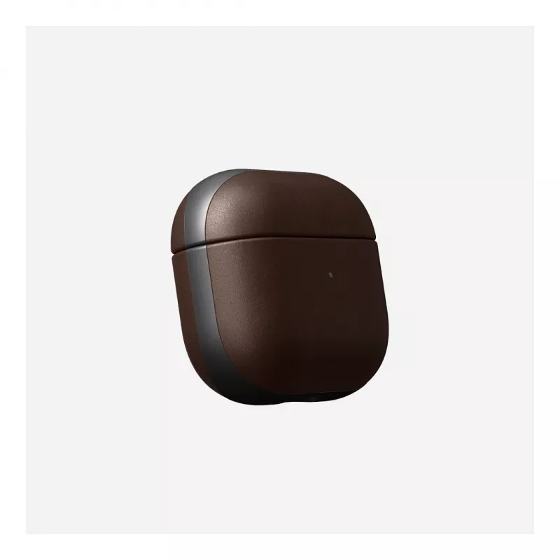 Odinis AirPods dėklas Nomad V3 Rustic Brown — apsauginis odinis dangtelis AirPods įkrovimo dėklui