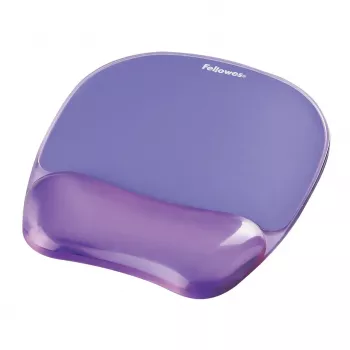 Pelės kilimėlis Fellowes Crystals Gel su geliniu riešo atramu, violetinis, 202×230 mm, 32 mm storio