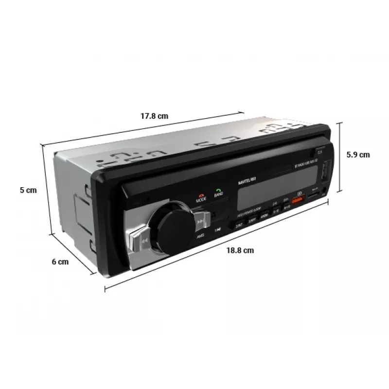 Navitel | RD3 | Ne | 4 × 50 W | Ne | Medijos imtuvas su USB, Bluetooth