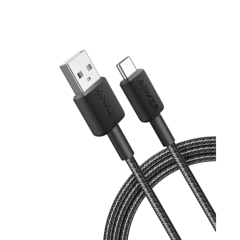 USB laidas Anker 322 0,9 m USB A USB C juodas 0,48 Gbit/s