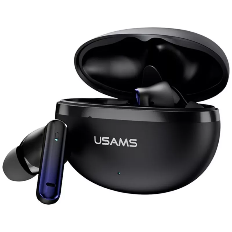 Bluetooth ausinės Usams TWS E02 ANC+ENC juodos