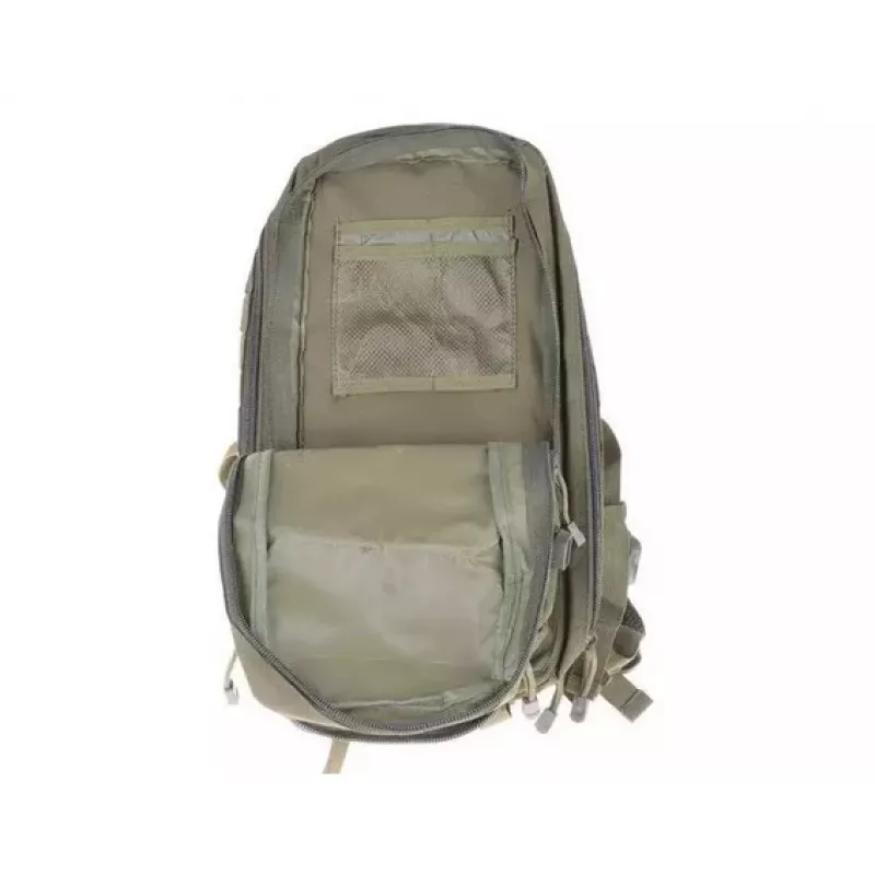 Taktinė kuprinė GFC Assault Pack GFT Olive Green GFT-20-008352, 25 L, nailonas, lazeriu pjaustytos plokštės, 450×210×200 mm