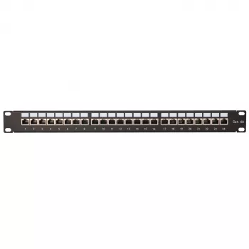 Patch panelis - Extralink CAT6A STP, 24 prievadai