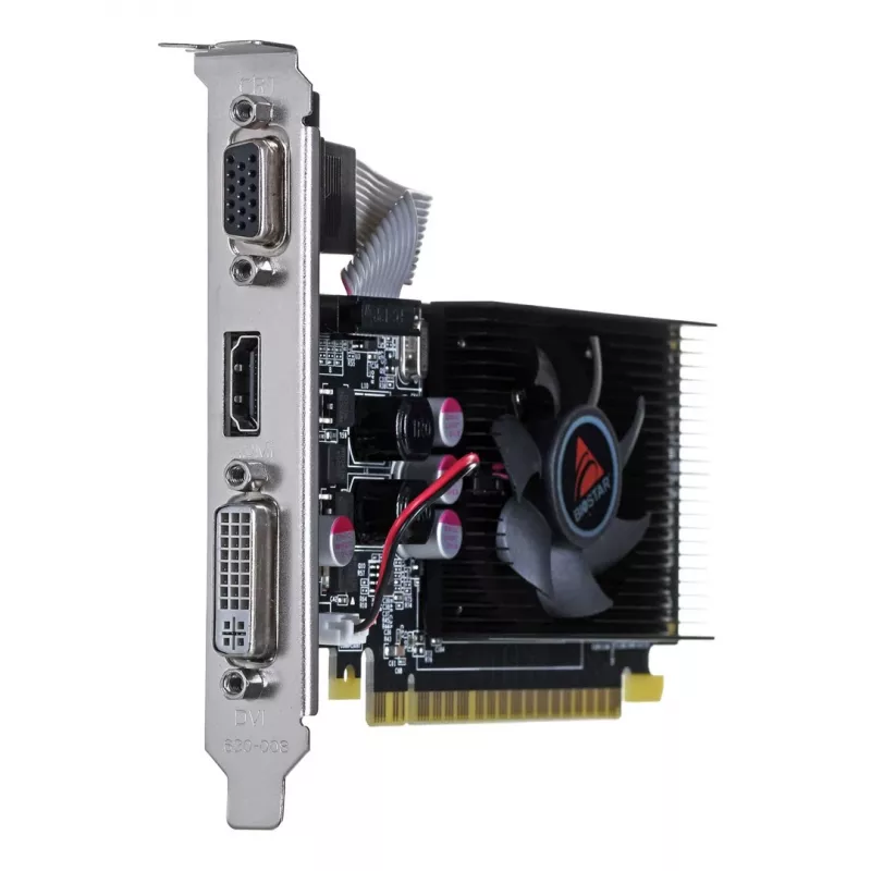 Vaizdo plokštė BIOSTAR GeForce GT 610 — 2 GB GDDR3, 64 bitų, PCIe x16, 700 MHz