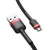 kabelis Micro USB Baseus Cafule 1.5A 2m (raudona ir juoda)