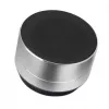 Manhattan Metallic Bluetooth garsiakalbis, atsparus purslams, 10 m veikimo nuotolis, microSD kortelių skaitytuvas, 3,5 mm aux jungtis, komplekte USB-A įkrovimo kabelis (5 V įkrovimas), sidabrinis, trejų metų garantija