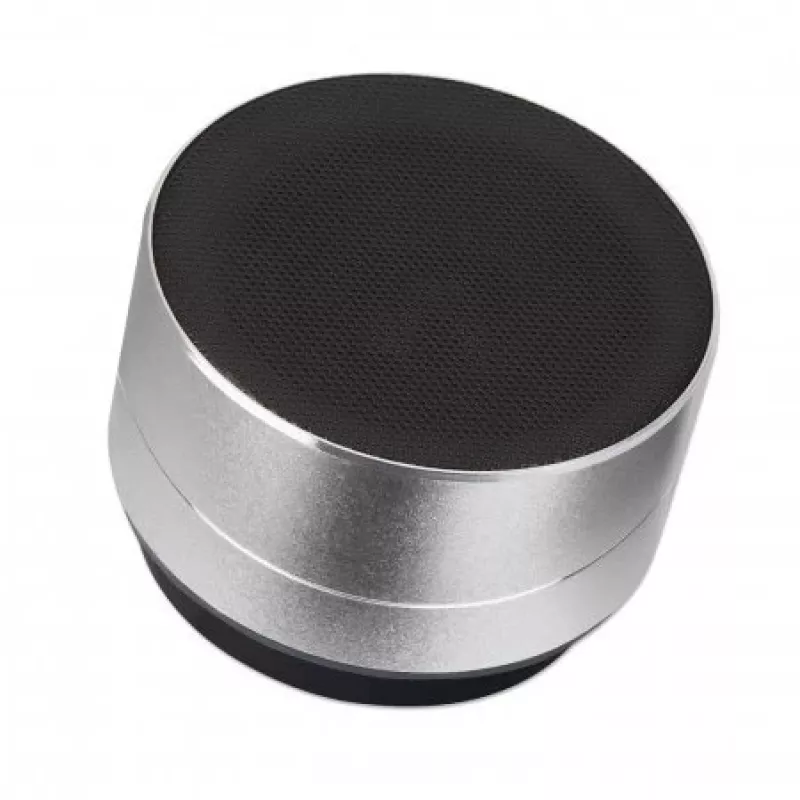 Manhattan Metallic Bluetooth garsiakalbis, atsparus purslams, 10 m veikimo nuotolis, microSD kortelių skaitytuvas, 3,5 mm aux jungtis, komplekte USB-A įkrovimo kabelis (5 V įkrovimas), sidabrinis, trejų metų garantija