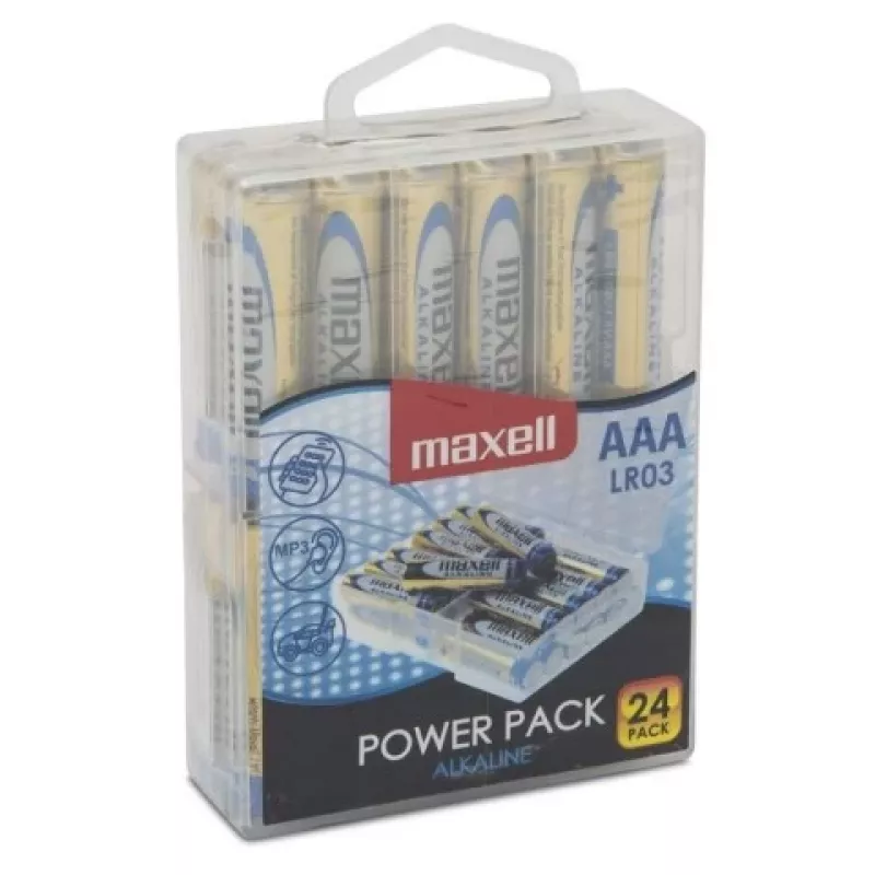 MAXELL šarminė baterija LR03, VALUE BOX 24 vnt.