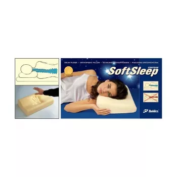 Ortopedinė pagalvė Mobilex SoftSleep L dydis, ergonomiškas porolonas, 500×300×120 mm, tankis 50 kg/m³