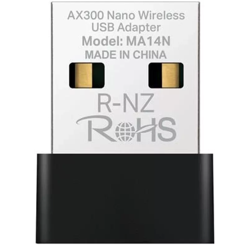 USB Wi‑Fi adapteris MERCUSYS MA14N — USB Type‑A, 2,4 GHz vienos juostos, iki 287 Mb/s, juodas