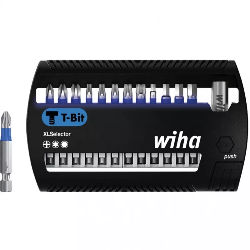 Wiha Bit Set 41831 XLSelector 13 dalių T-Bit mišrus rinkinys 50 mm