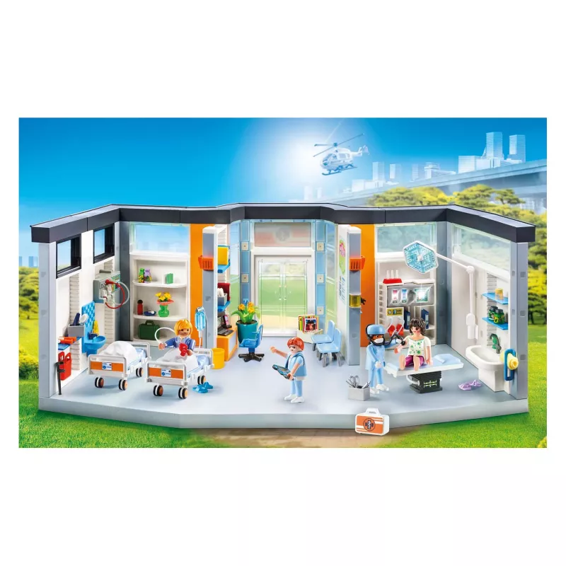 Žaislinė figūrėlė Playmobil 70191 Įrengtas ligoninės sparnas 297 dalys