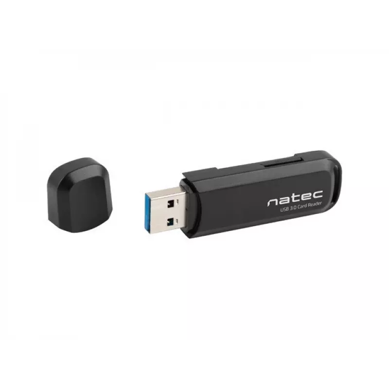 Kortelių skaitytuvas NATEC Scarab 2 USB 3.2 Gen 1 Type-A — MicroSD/SD palaikymas, 5000 Mbit/s, juodas