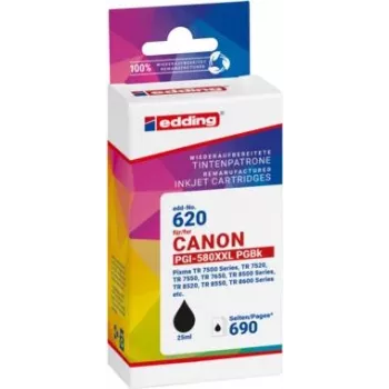 edding spausdintuvo kasetė EDD-620 juoda, suderinama su Canon PGI-580XXL BK