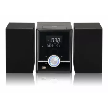 Bokštelinė stereosistema Eltra JOWISZ BT CD USB juoda — ant grindų statoma garso sistema su Bluetooth, CD grotuvu ir USB