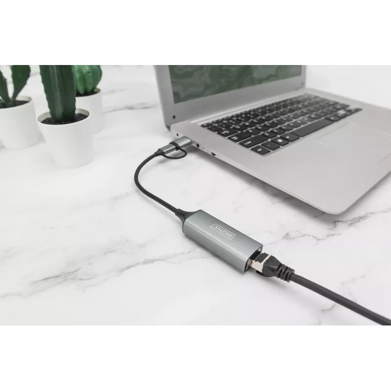 USB Type-C Gigabit eterneto adapteris Digitus DN-3028