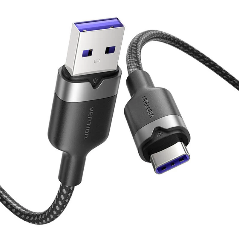 USB 2.0 A į USB‑C kabelis Vention CTOBH 6A 2 m, juodas