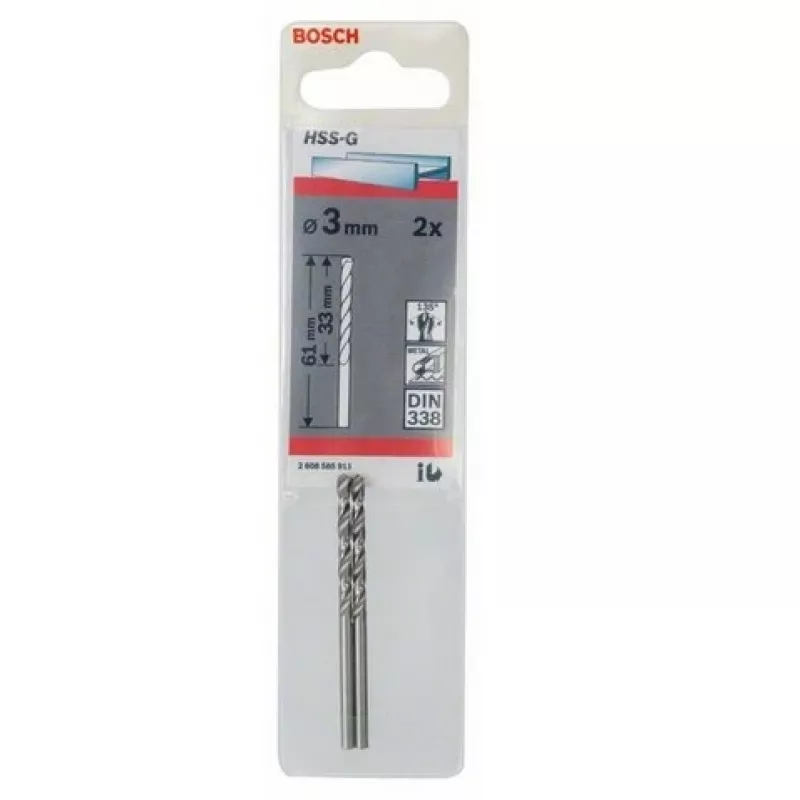 Sukamasis grąžtas Bosch Metal drill bit HSS-G DIN 338