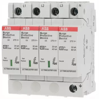 Viršįtampių ribotuvas ABB OVRT23N40-275PQ 2CTB803973R1100 — Tipas OVRT23N40-275PQ, skirtas TN/TT sistemoms