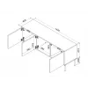 Cama INSERTO 3D TV spintelė 143.5x40x61.5 kašmyro + LED