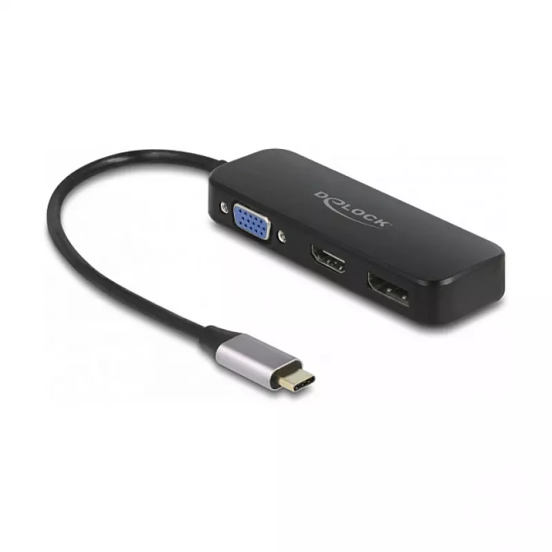 DeLOCK USB Type-C adapteris į VGA HDMI DisplayPort 4K 60 Hz