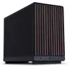 PC korpusas Lian Li A3-mATX Micro Tower — Micro-ITX/Micro-ATX, medžio spalva ir juoda, palaiko ATX/SFX/SFX-L maitinimo blokus