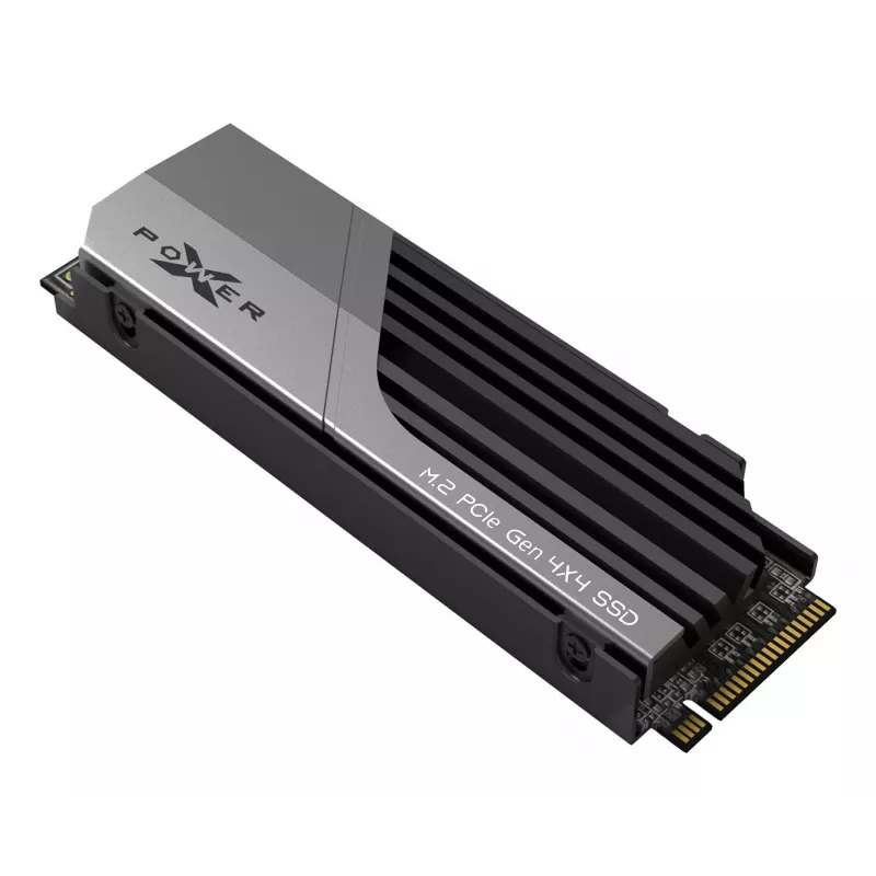 M.2 NVMe SSD Silicon Power 1 TB PCIe 4.0 (2280) — skaitymas 7000 MB/s, rašymas 6000 MB/s, radiatorius, 3D NAND, NVMe 2.0