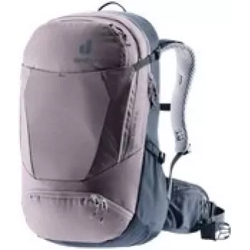Kuprinė DEUTER Trans Alpine 28 SL — moterų dviračių/žygių kuprinė, 28 l, levandų-rašalo spalvos