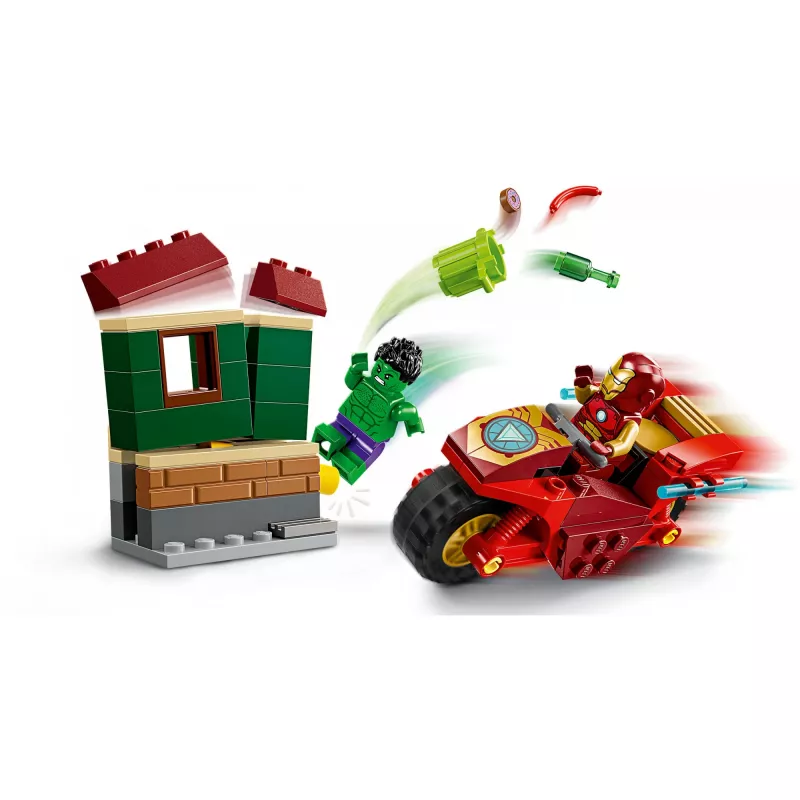 LEGO MARVEL 76287 Iron Man with Bike and The Hulk