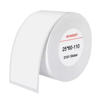 Termoetinikės NIIMBOT 25 x 60 mm baltos, 110 vnt.