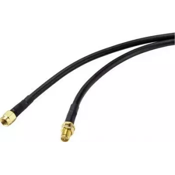 SpeaKa Professional Antenos ilginimo kabelis [1x RP-SMA kištukas - 1x RP-SMA lizdas] 10,00 m Juodas (SP-9226168)