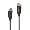 Lindy 10 m šviesolaidinis hibridinis HDMI 8K60 laidas, 10 m, HDMI A tipo (standartinis), HDMI A tipo (standartinis), 48 Gbit/s, juodas