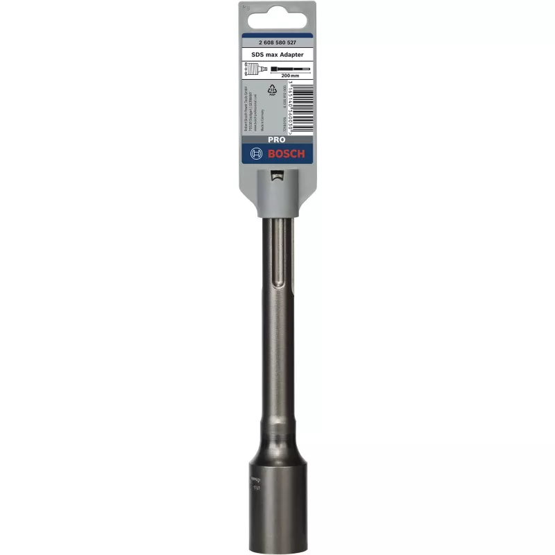 Bosch adapteriai dviejų dalių SDS max šerdiniams grąžtams, adapteris, SDS Max, metalas, 1 vnt., 200 mm