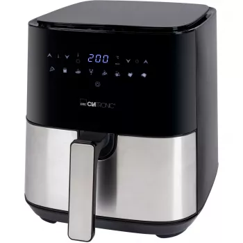 Clatronic FR 3782 H, karšto oro gruzdintuvė, 5 l, 80 °C, 200 °C, Einzelbild, juoda, nerūdijantis plienas