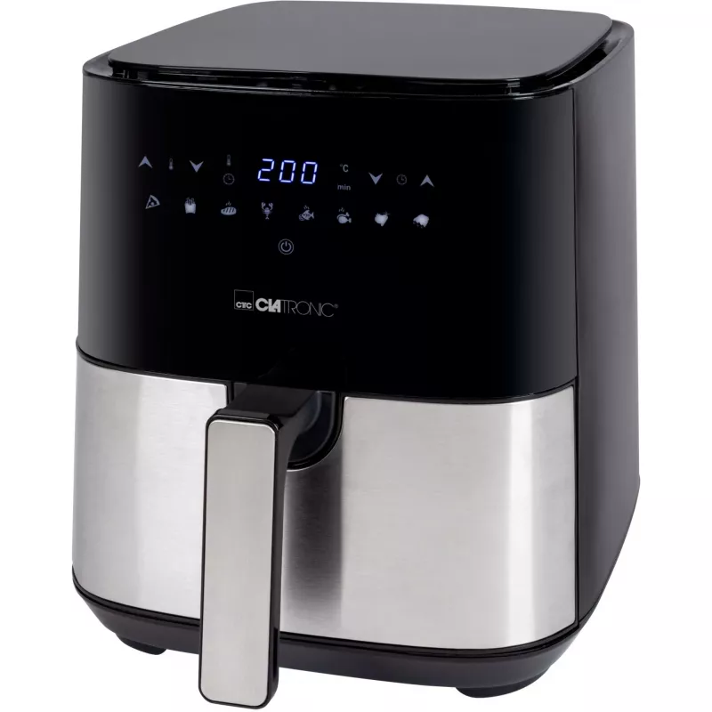 Clatronic FR 3782 H, Oro gruzdintuvė, 5 l, 80 °C, 200 °C, Vienas vaizdas, Juoda, Nerūdijantis plienas