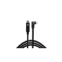 Tether Tools TetherPro USB-C į USB-C stačiu kampu, juoda