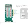 DeLOCK PCI Express x8 kortelė į 2 vidinius NVMe M.2 Key M lizdus su bifurkacija, žemo profilio