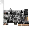 SilverStone ECU05 - USB adapteris - PCIe 2,0 x2 Low Profile - USB 3,1 Type C x 1 + USB3.0 x 2 + USB3.0 (vidinis) x 2 (SST-ECU05)