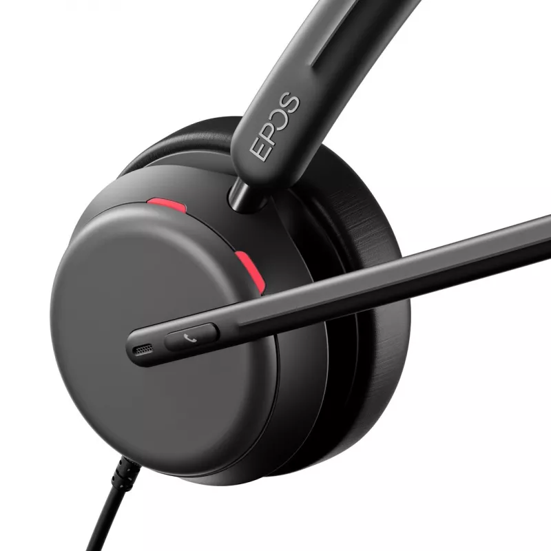 EPOS IMPACT 860 ANC ausinės su laidu, lankeliu, biurui/skambučių centrui, USB Type-C, juodos