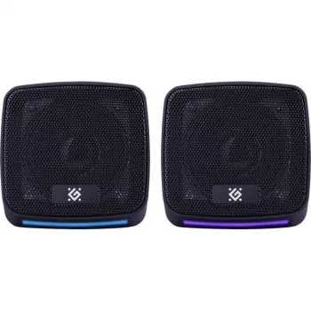 Kompiuterinės kolonėlės DEFENDER J3 2.0 6W LED USB, 2×3W RMS, 90–20000 Hz, 3,5 mm, juodos